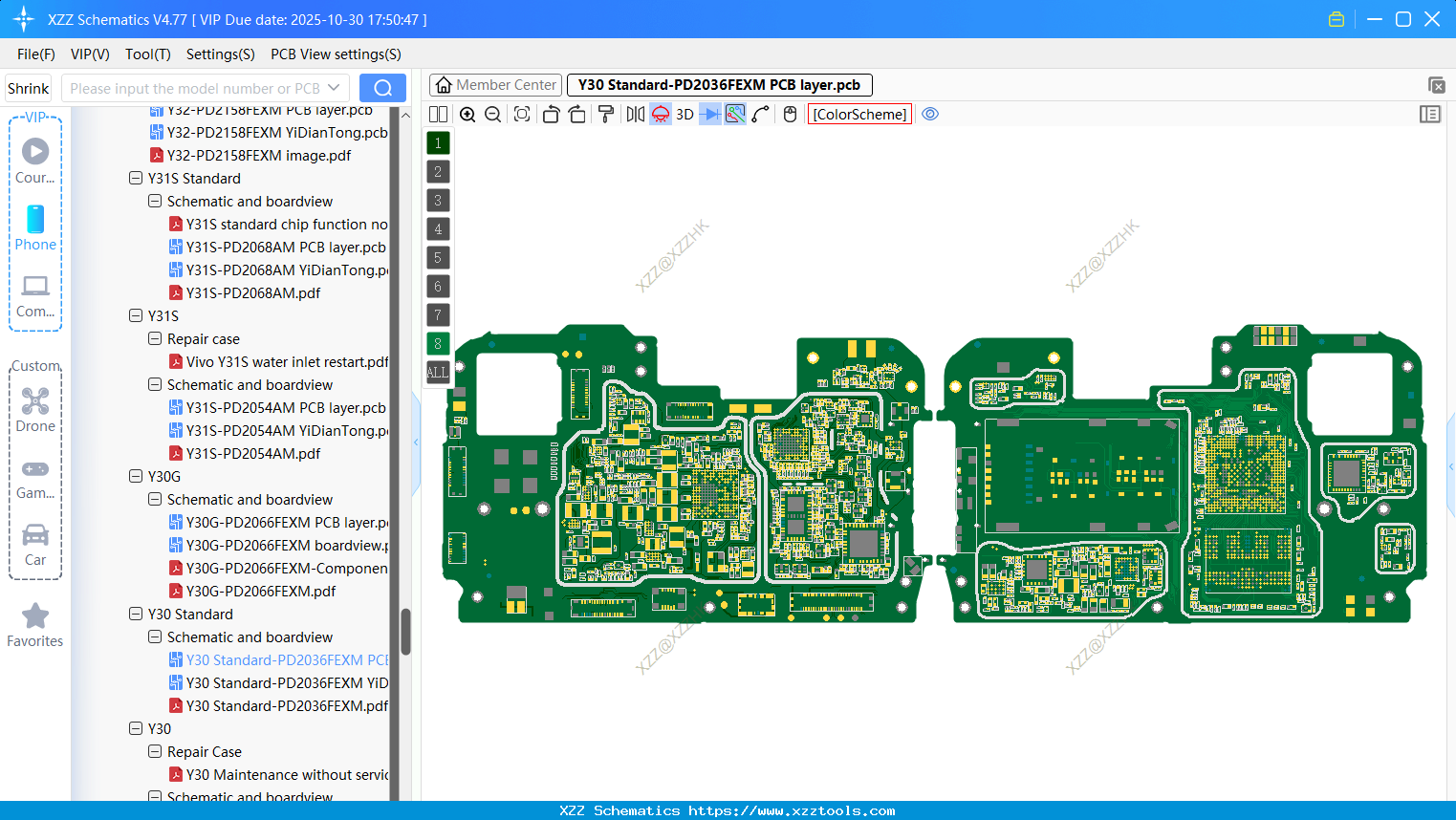 VIVO Y30 Standard-PD2036FEXM PCB Layer